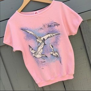 VINTAGE Pink San Felipe Mexico Tee Shirt